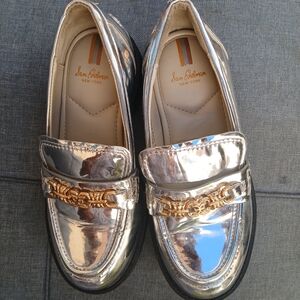 Sam Edelman Kids Metallic Silver Moccasins